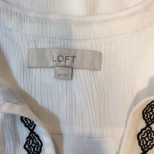 Loft Sleeveless White Boho Dress